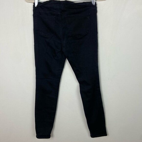 Madewell Black Maternity Skinny Jeans Over The Belly Lunar Wash Size 25 Denim - Picture 15 of 16